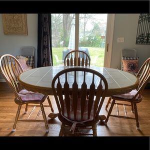 Solid oak dining table